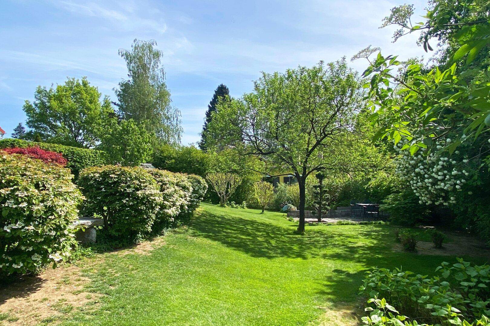 Südgarten mit befestigtem Sitzplatz