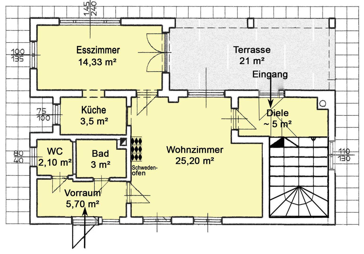 Grundriss Skizze Erdgeschoß