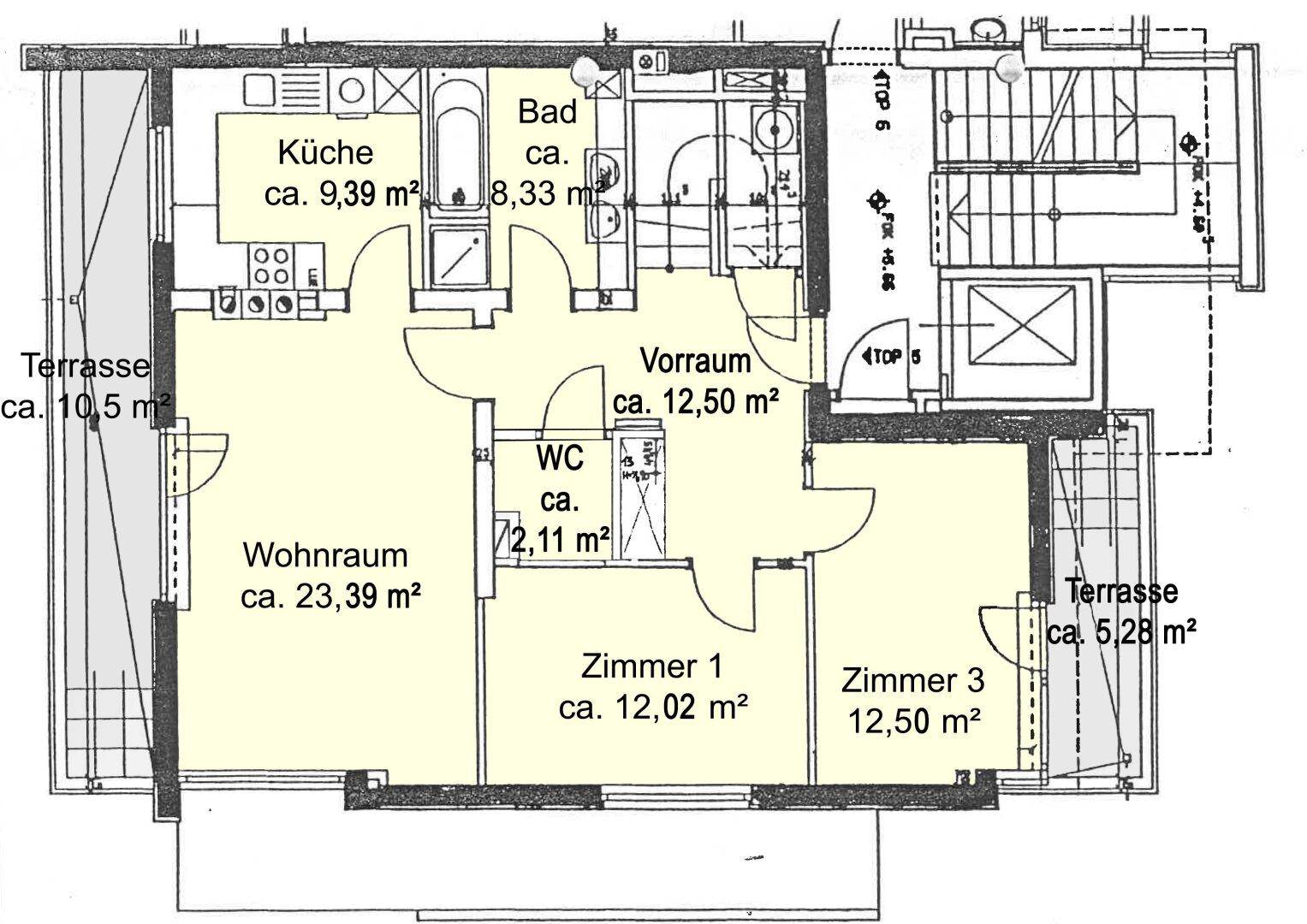 Grundriss Skizze 1. Dachgeschoß