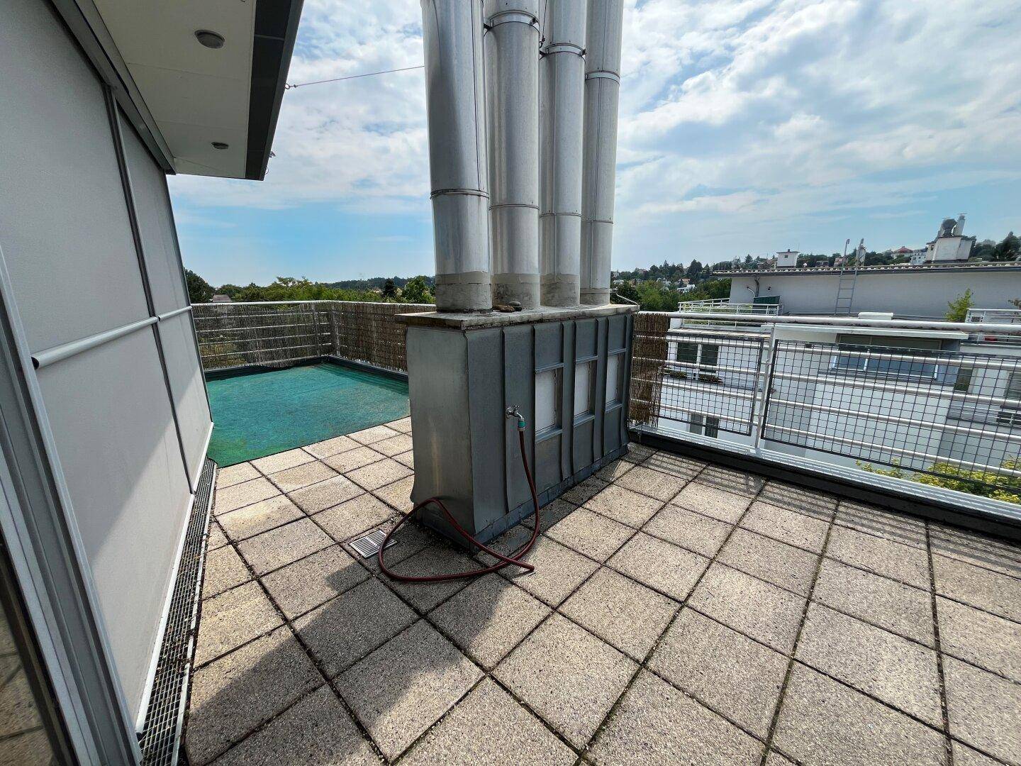 Dachterrasse mit direktem Wasseranschluss