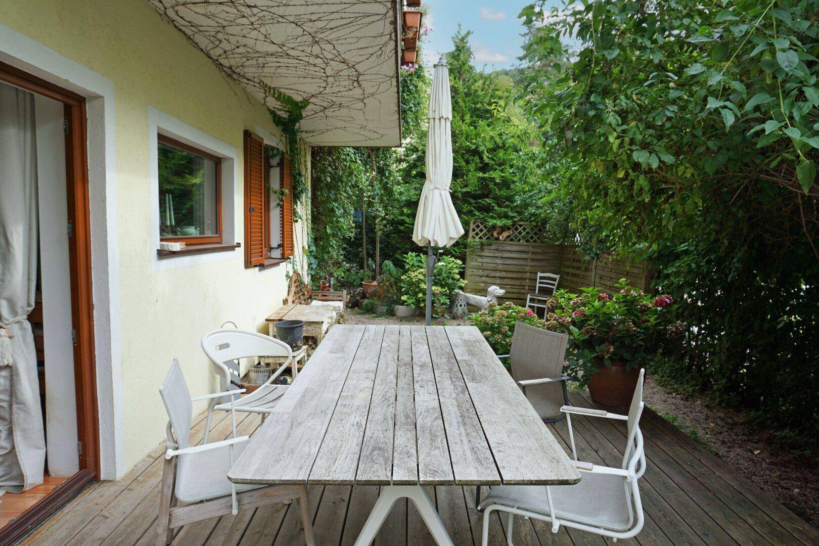 Terrasse zum Zusammensitzen