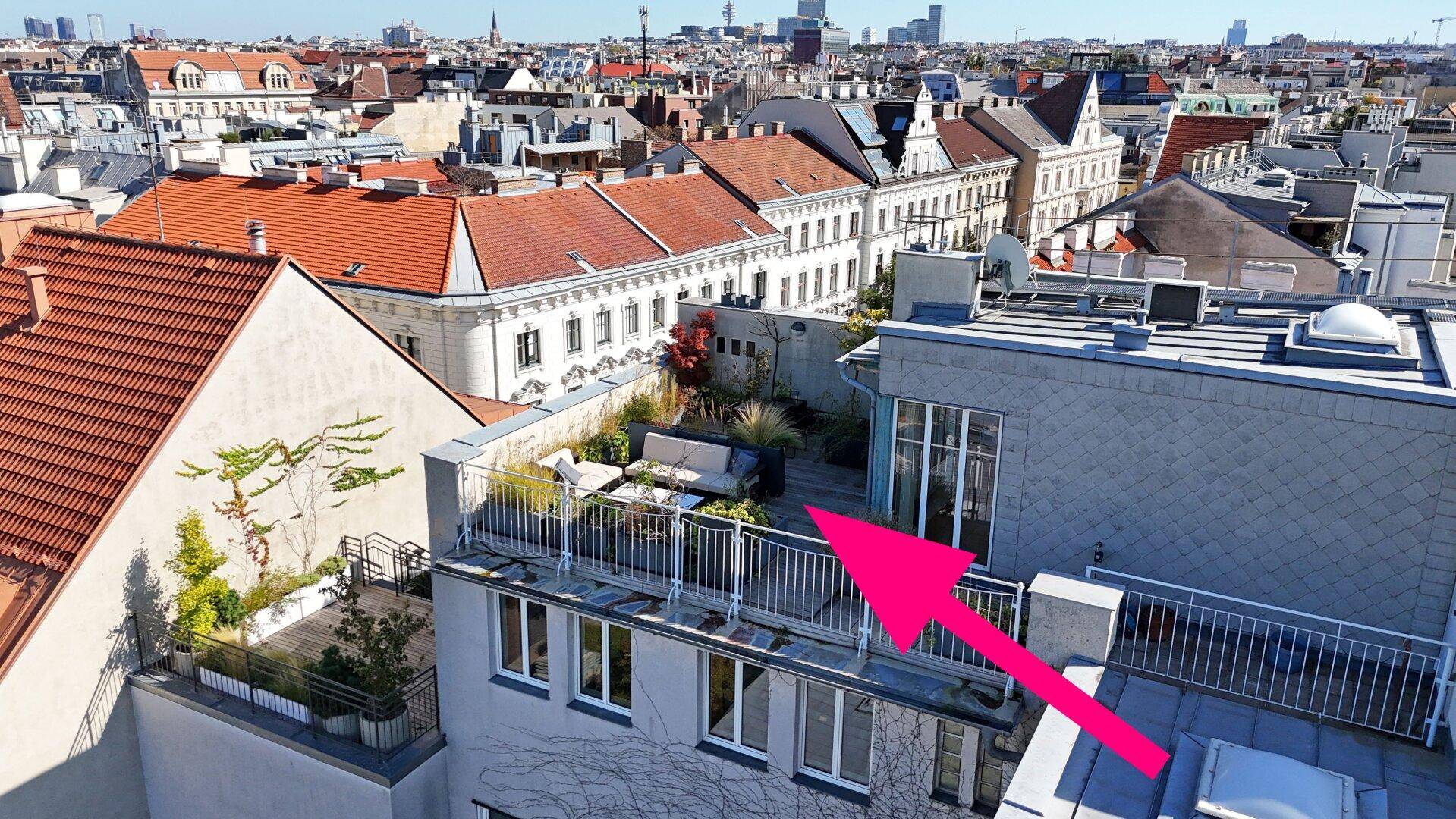 Dachterrasse/Wienblick