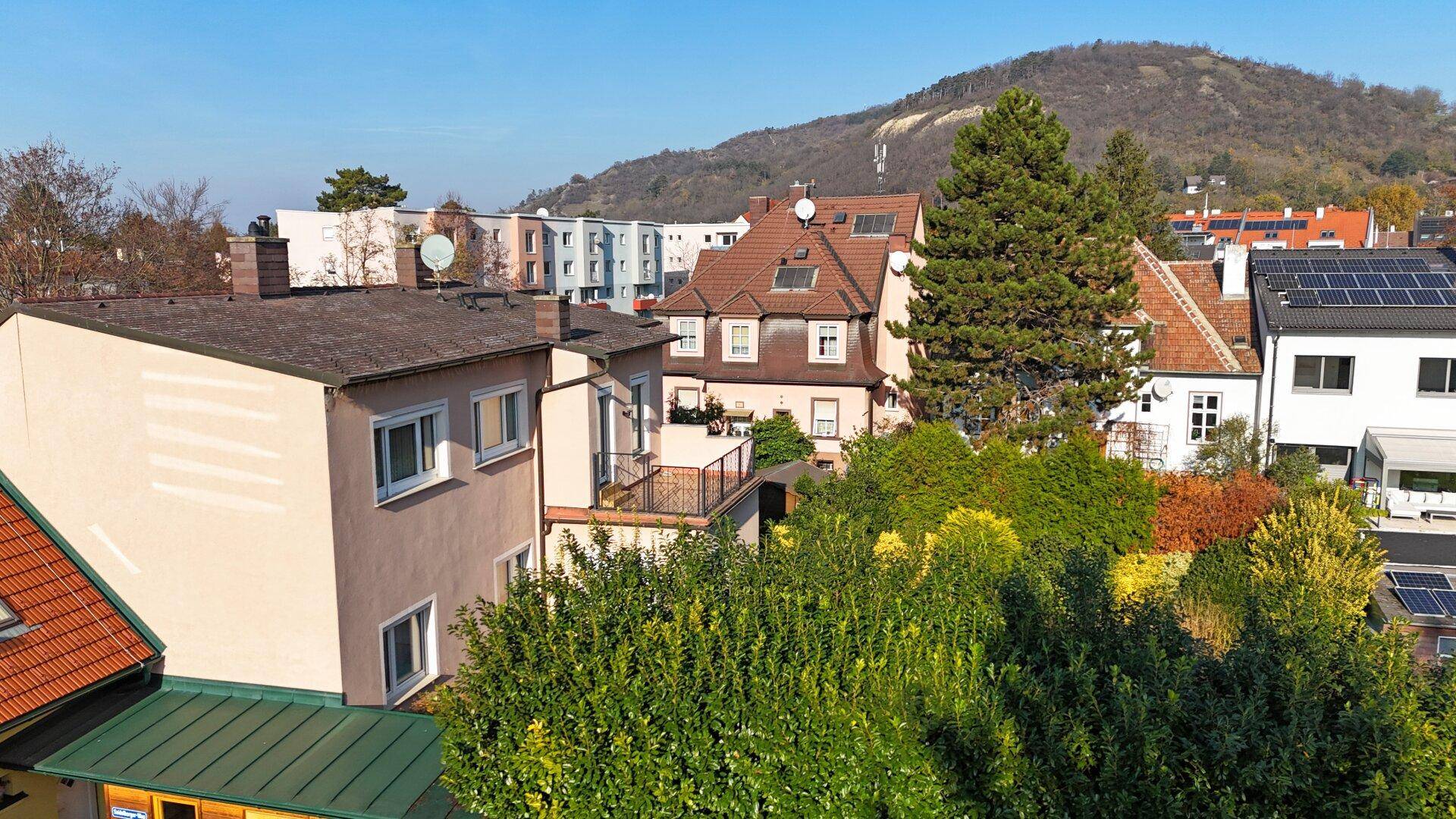 Luftbild mit Blick Richtung Bisamberg