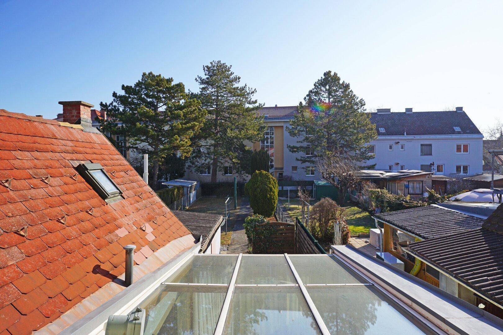 Ausblick über den Wintergarten hinweg