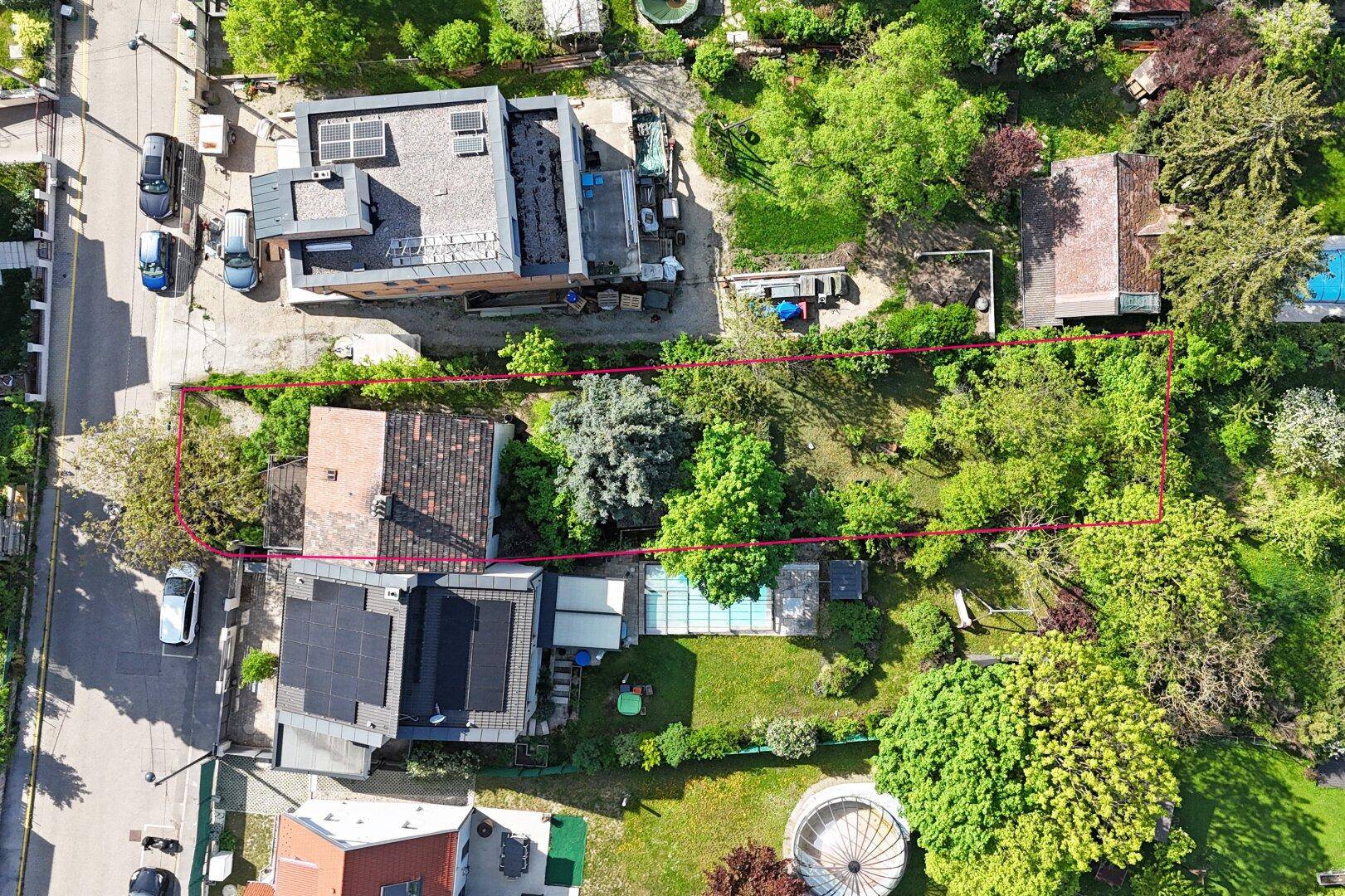 Grünruhelage: Baugrund mit Abbruchhaus zwischen Hanusch KH und Flötzersteig - Ansicht 4
