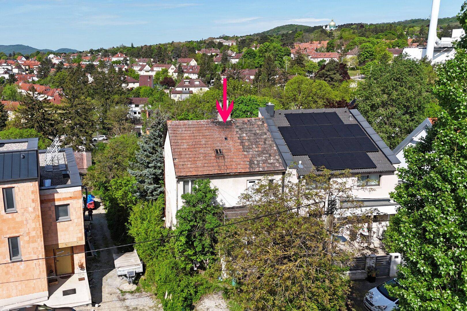 Grünruhelage: Baugrund mit Abbruchhaus zwischen Hanusch KH und Flötzersteig - Ansicht 5