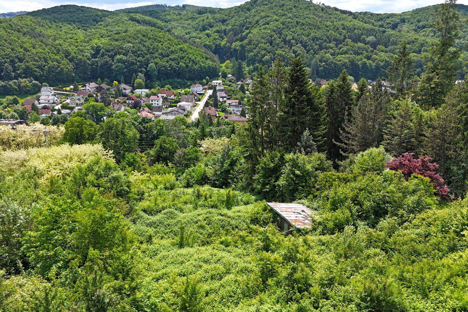 Grundstücksansicht von Nord nach Süd-Süd-Ost