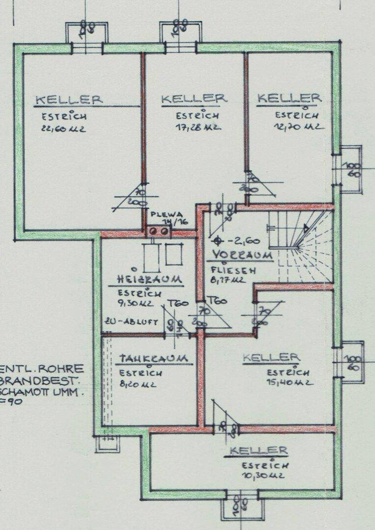 Grundriss Skizze Keller