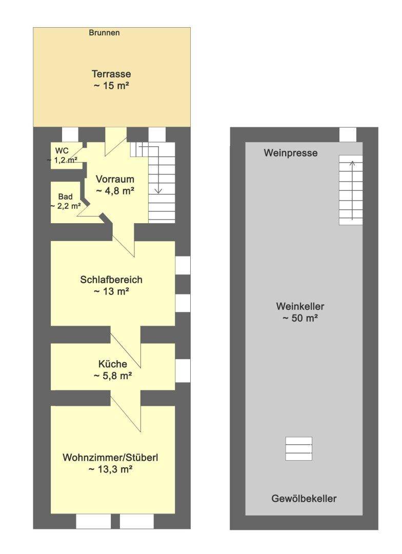 Planskizze Weinhaus