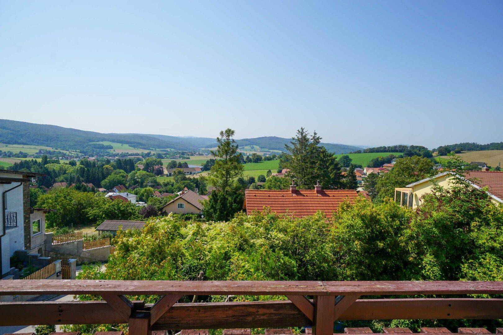Ausblick vom Balkon