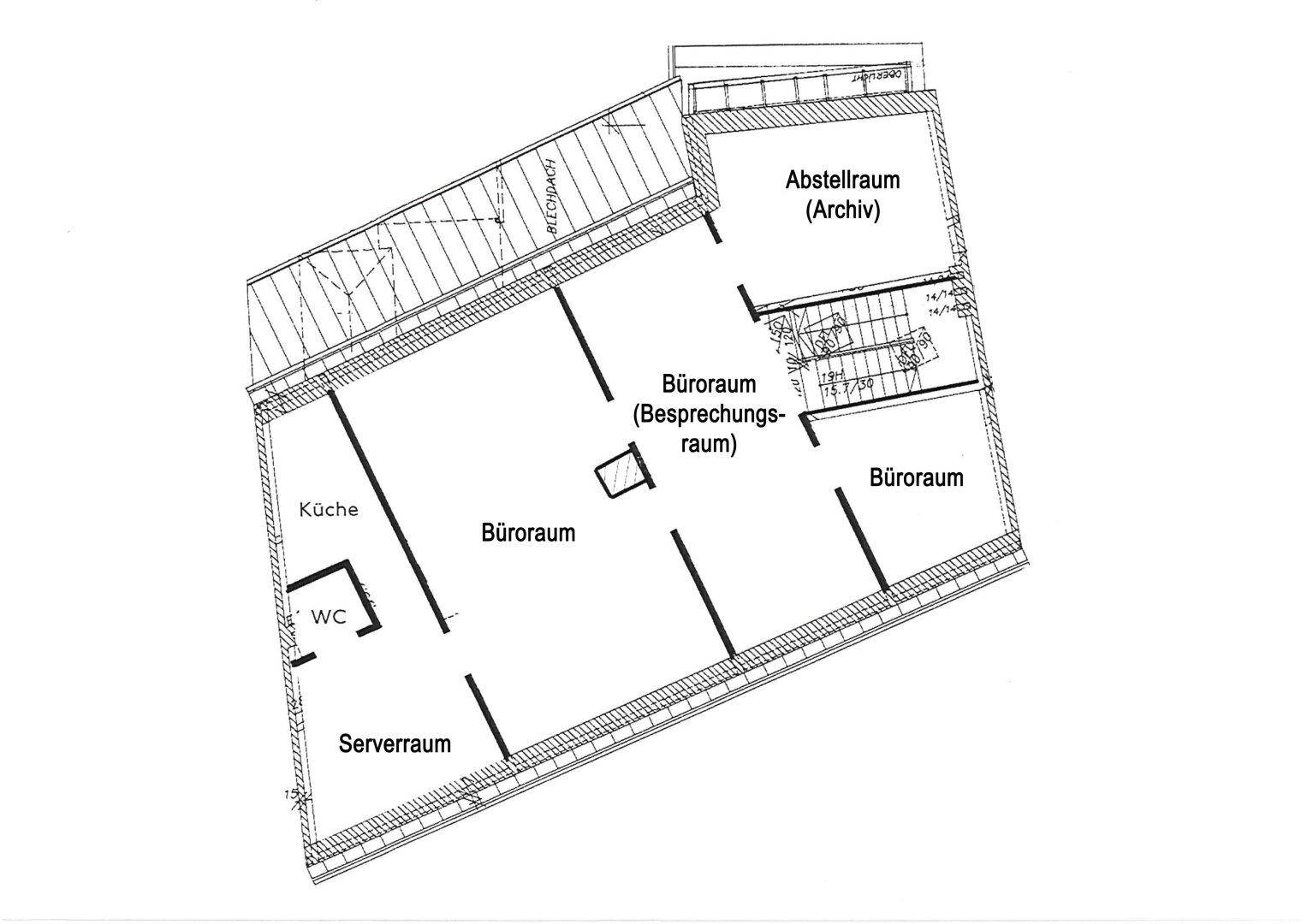 Grundriss Skizze Dachgeschoß