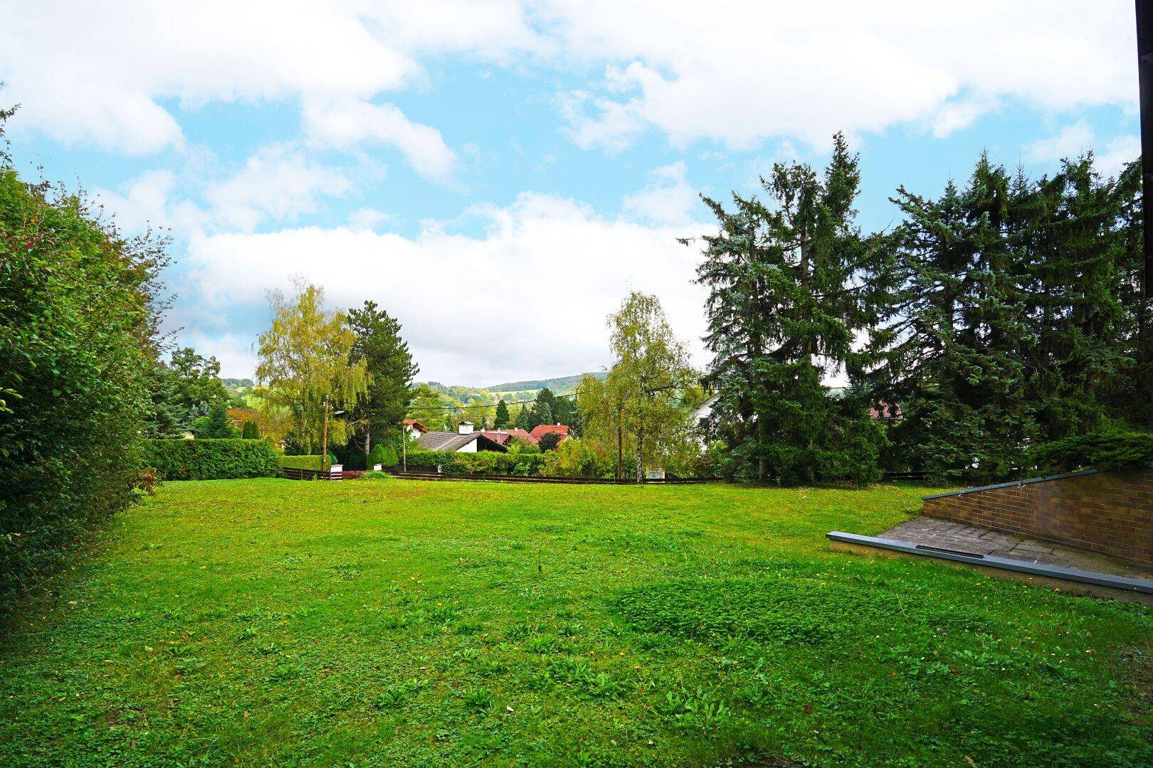 Garten mit Blick Richtung Nordosten