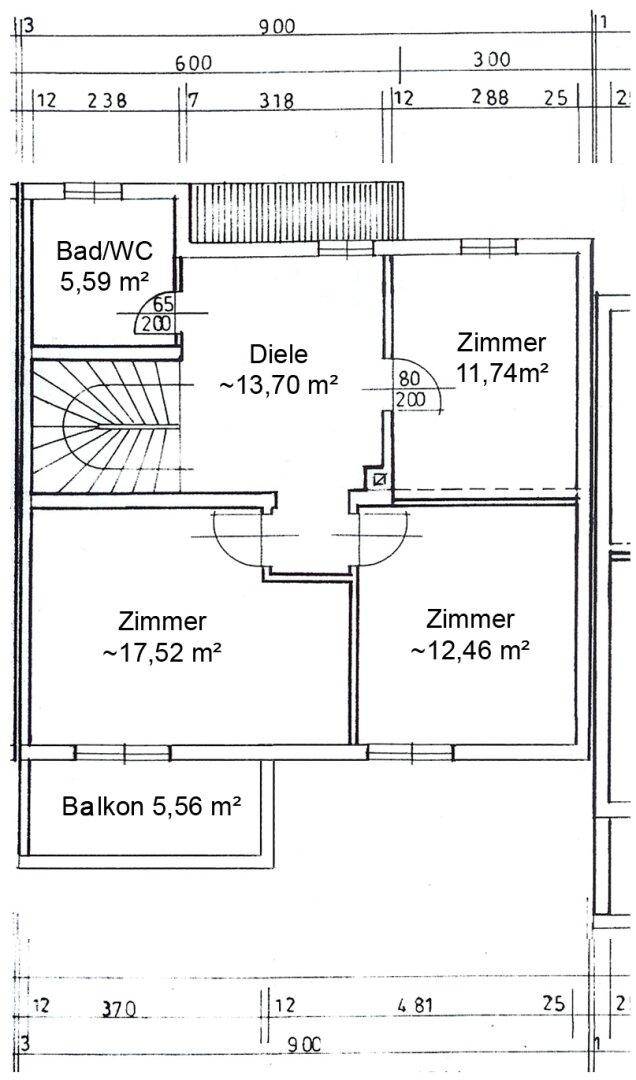 Skizze Obergeschoß