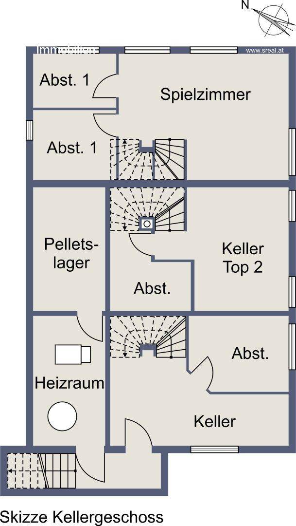 Planskizze Kellergeschoss