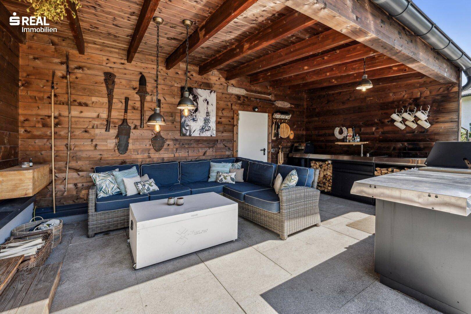 überdachte Outdoor Küche