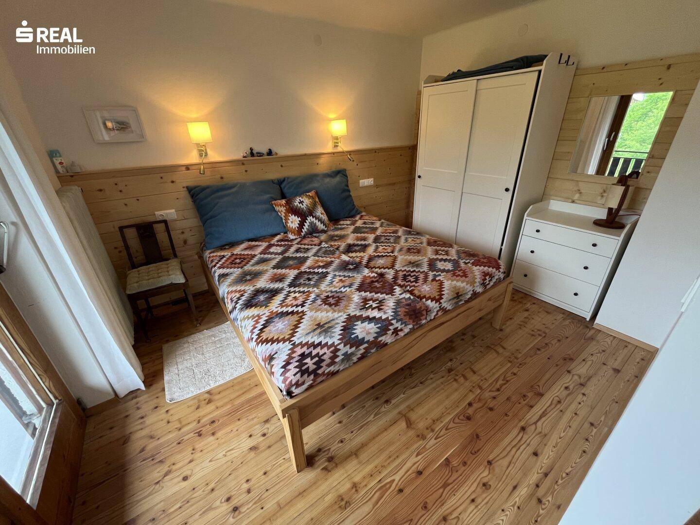 Schlafbereich im Zimmer 3 im Obergeschoss