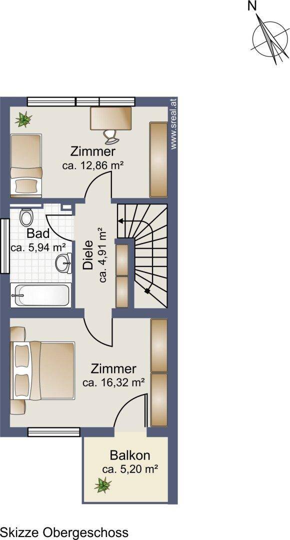 Schönes Eckreihenhaus am Ende der Moosstraße - Aanzicht 6