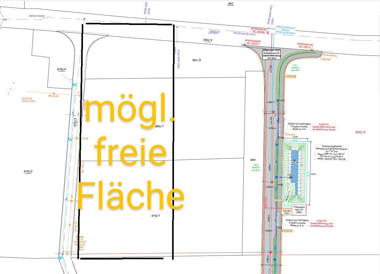 REG freie Fläche lt Plan Grundteilung