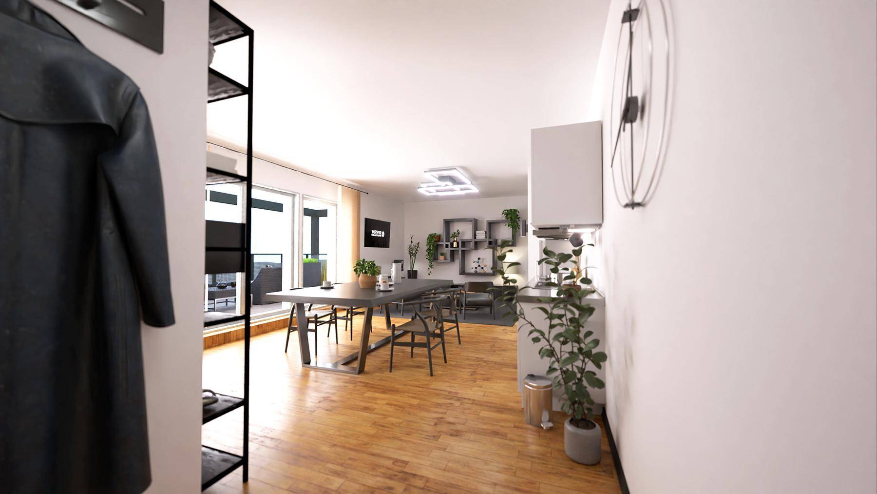 Rendering Dachgeschoßwohnung T36