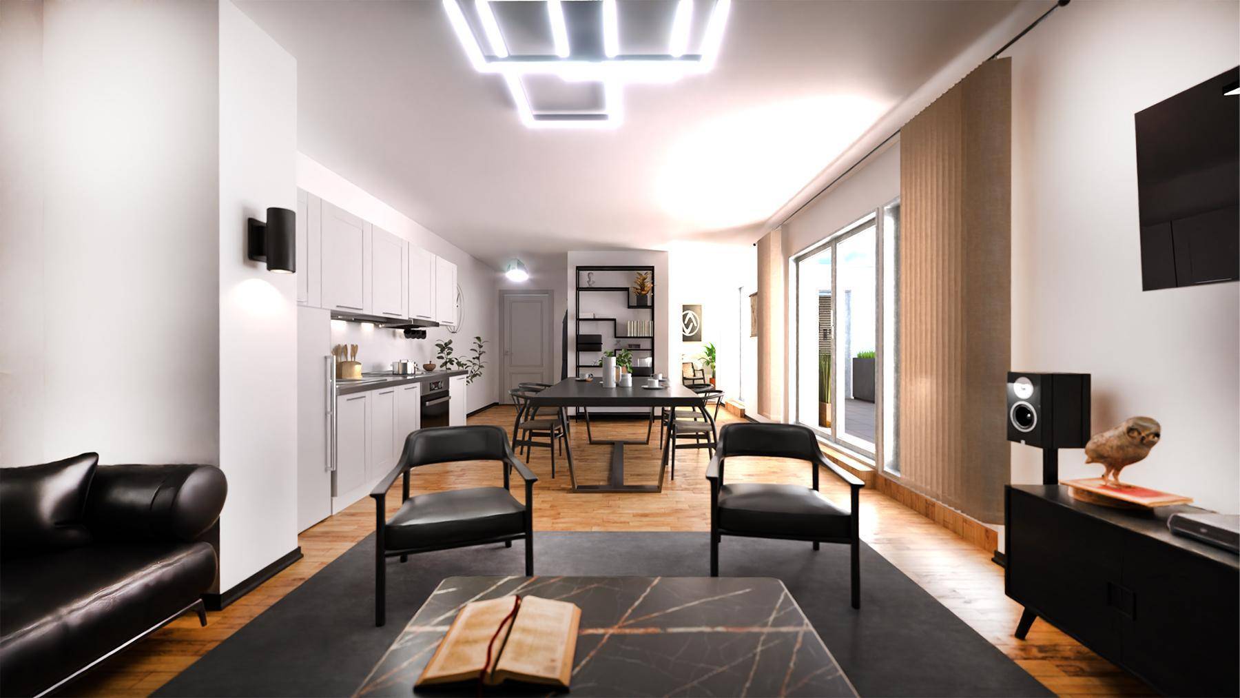 Rendering Dachgeschoßwohnung T36