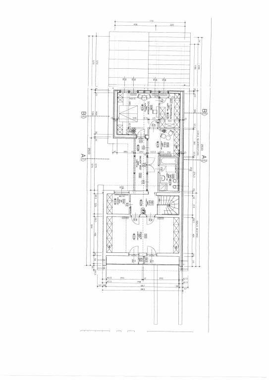 Detaillierter Grundriss des Obergeschosses mit Schlafzimmern und Bädern.