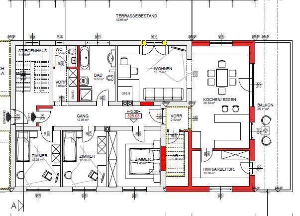 Wohnung - Grundriss W1 - EG