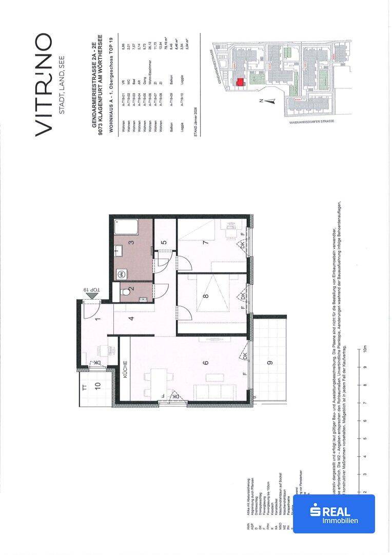 Übersichtlicher Grundriss einer Wohnung mit Balkon und funktionaler Raumaufteilung.