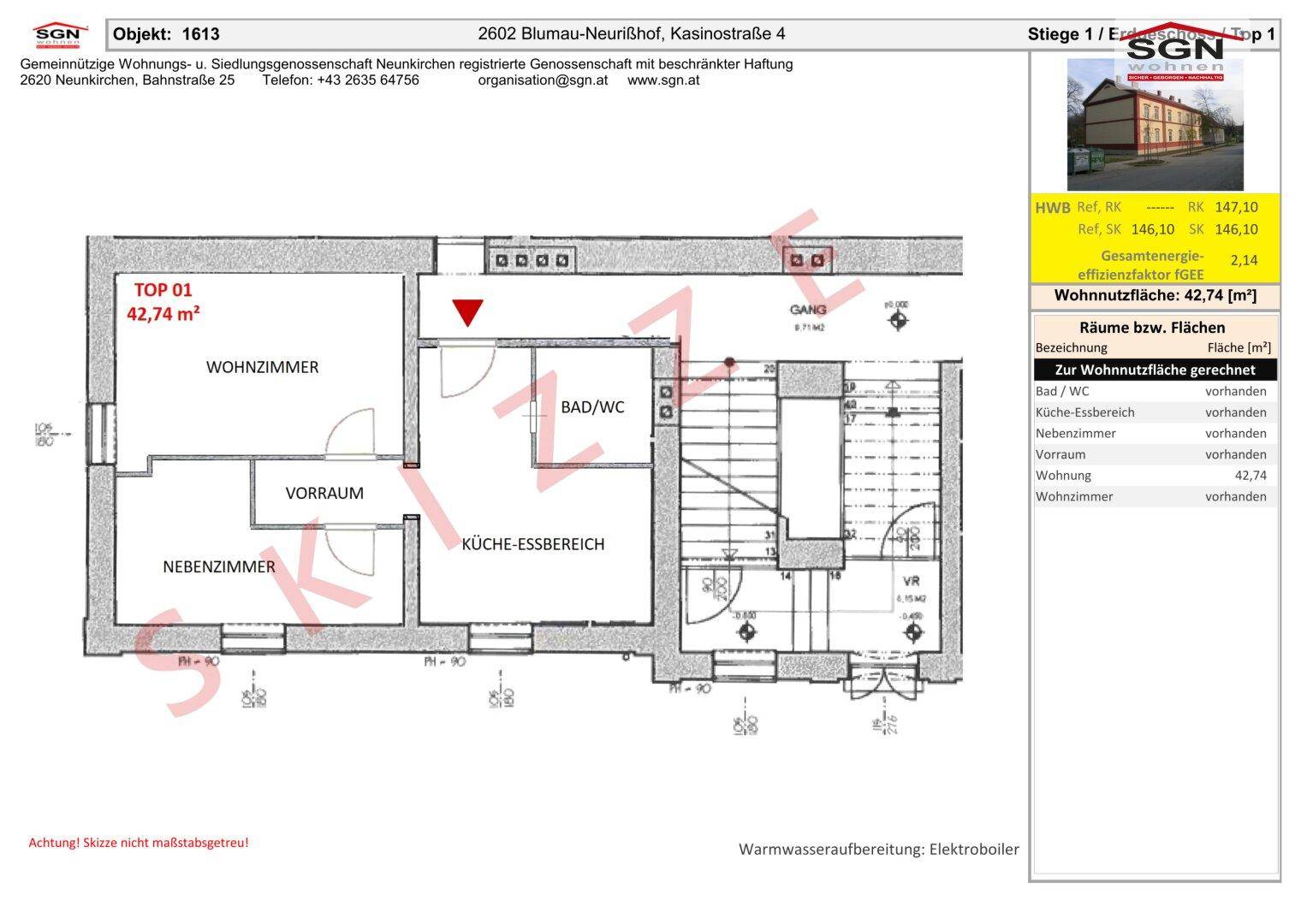 1-Zimmer Wohnung in Blaumau-Neurißhof - Ansicht 2