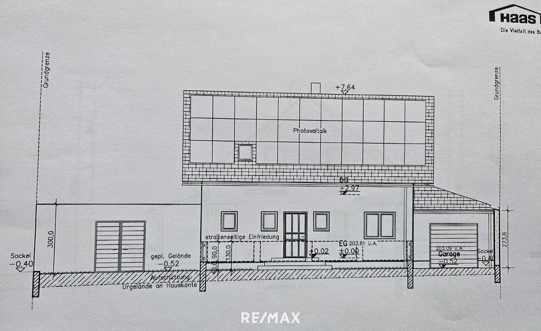 Plan mit PV Dach