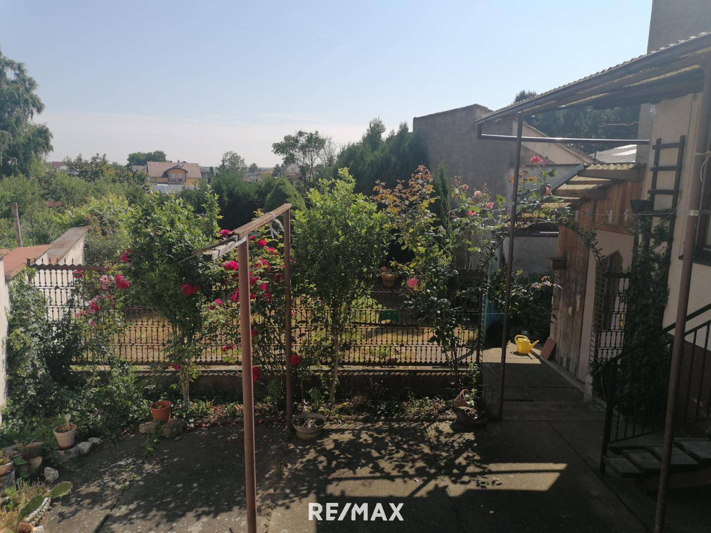 Ausblick in den Garten im Sommer von Küche