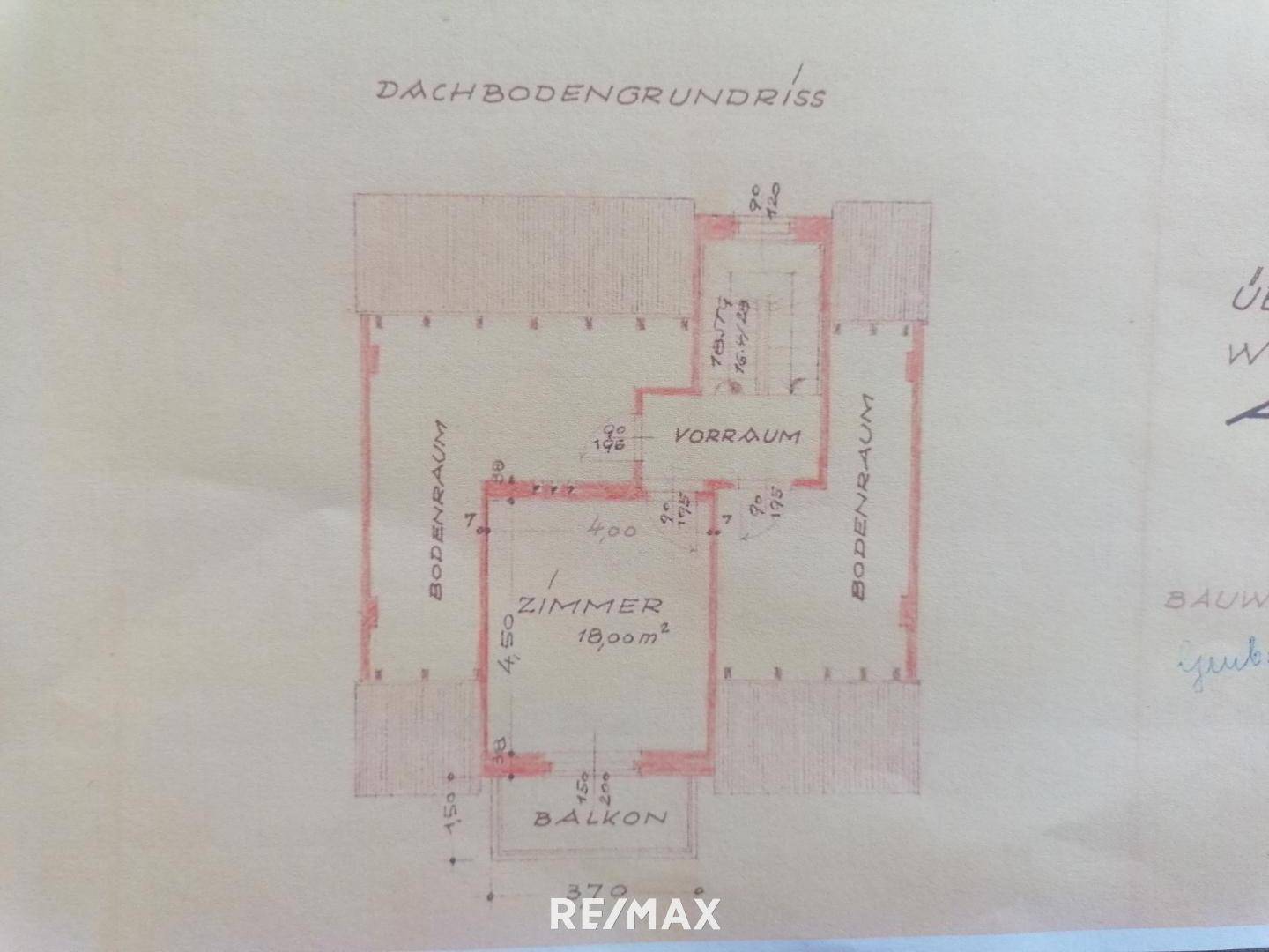 Grundriss Dachboden