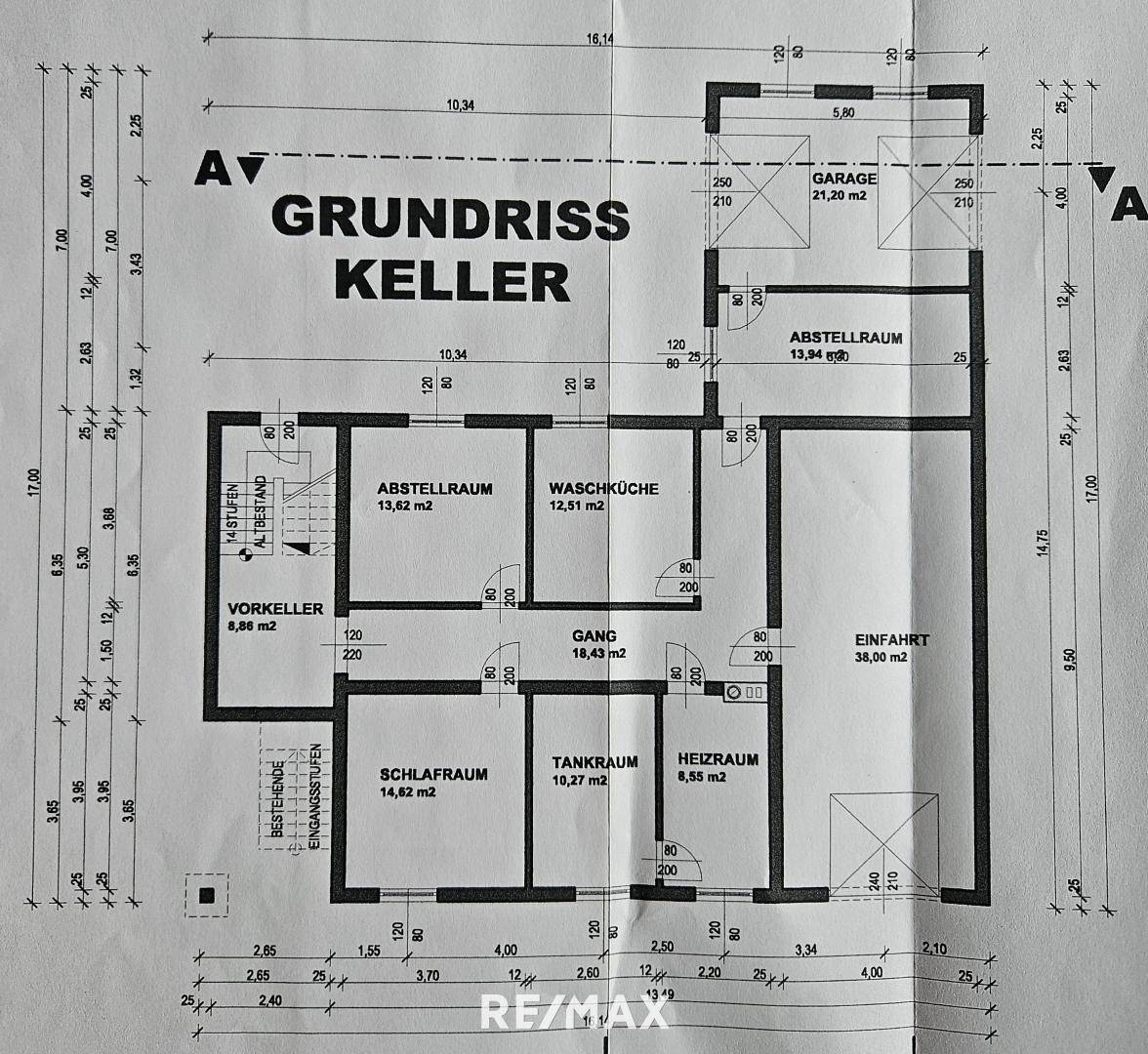 Grundriss Keller