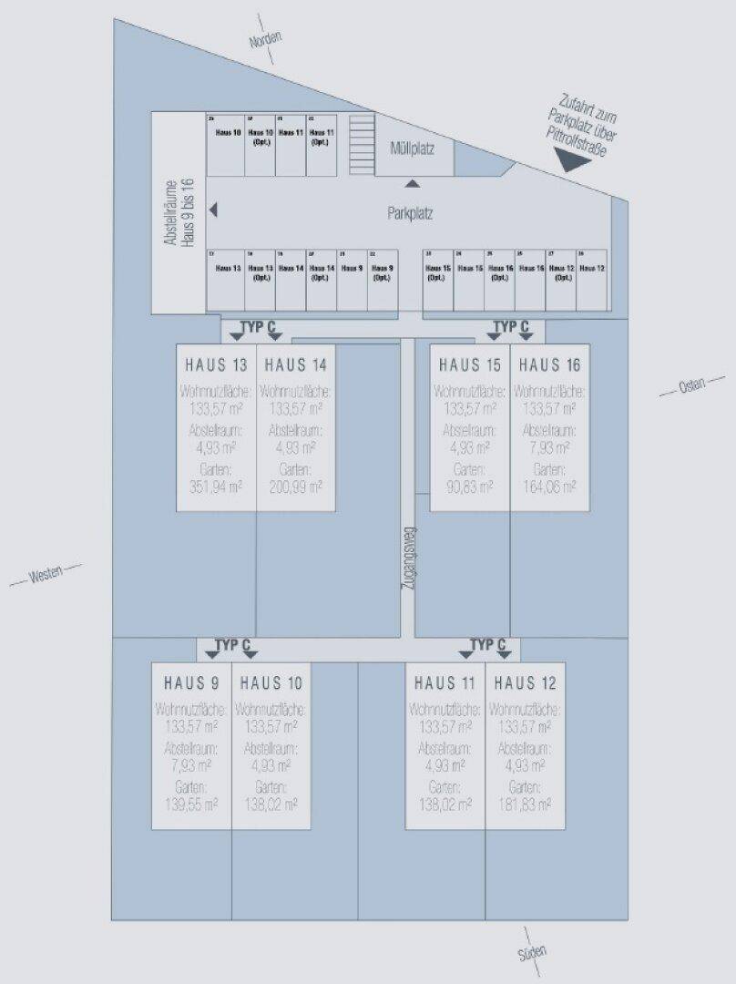 Lageplan Haus 9 bis 16