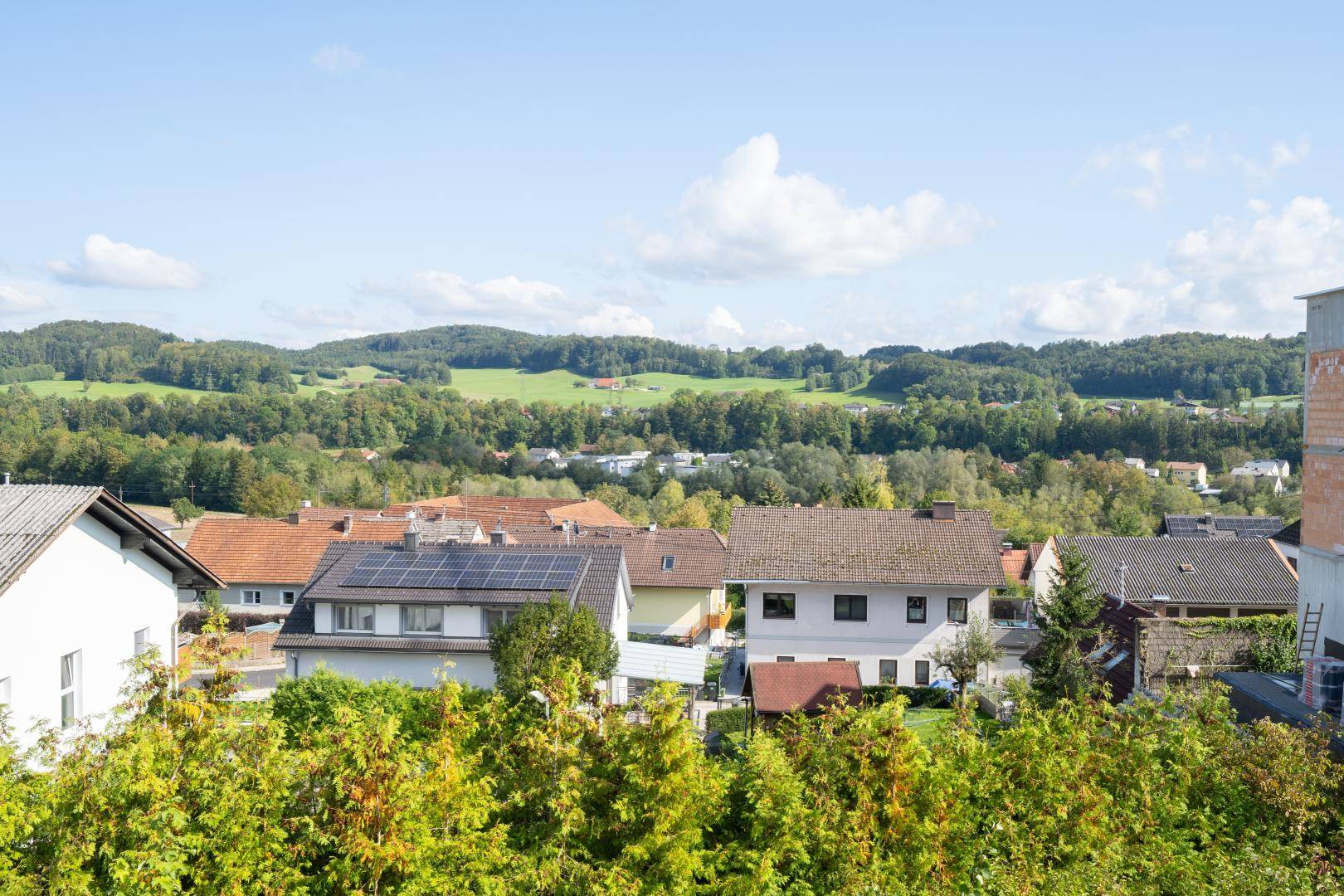 Ausblick vom Wohn/Küchen- und Essbereich