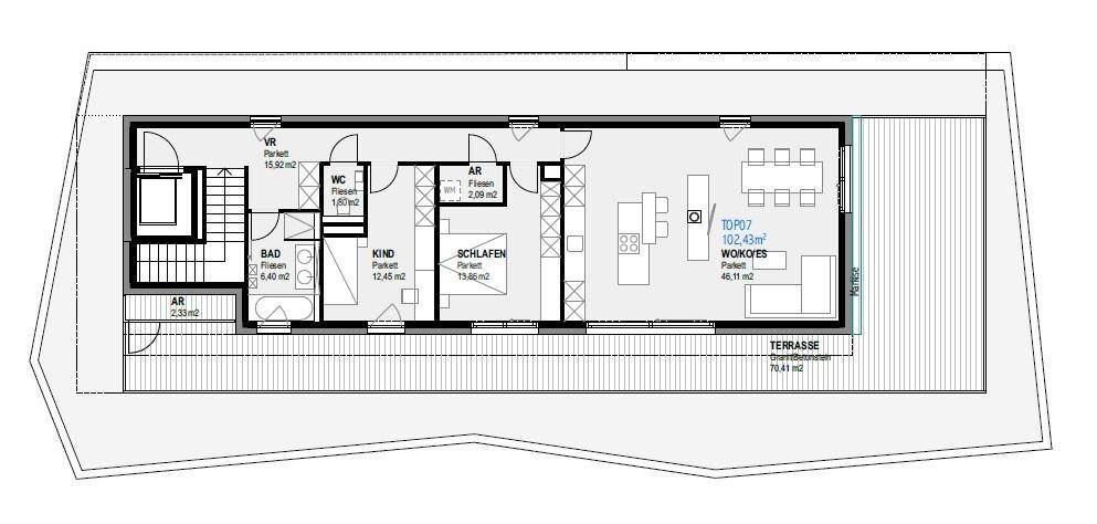 Plan Penthouse T7