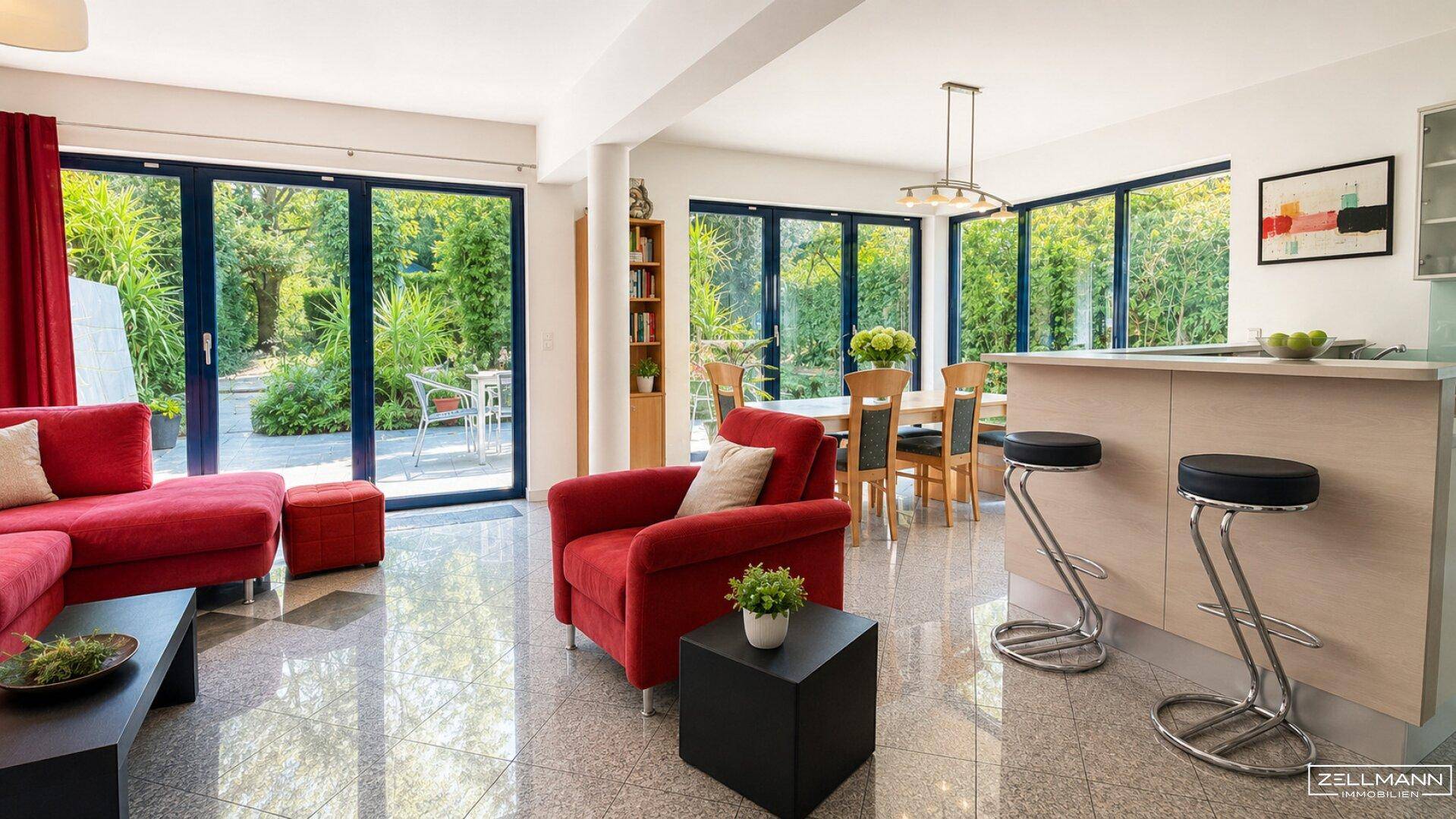 Architektenhaus mit Garten, Pool und außergewöhnlich flexiblem Raumkonzept | ZELLMANN IMMOBILIEN - Ansicht 3
