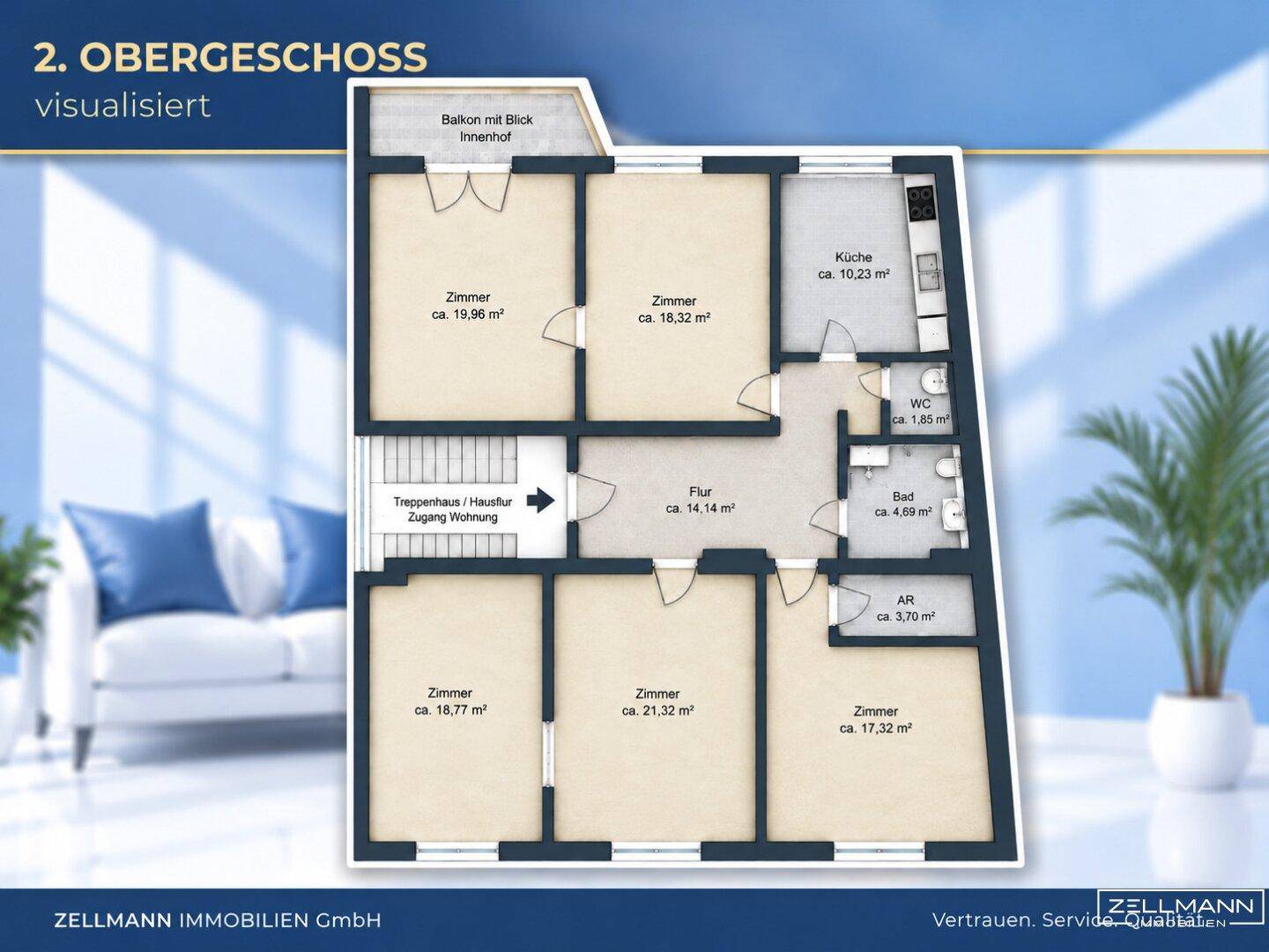 Grundriss visualisiert