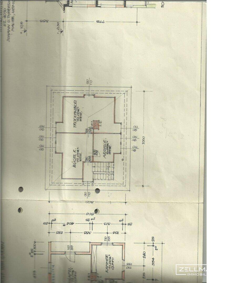 Detaillierter Grundriss des Untergeschosses mit Trockenraum und Abstellflächen.