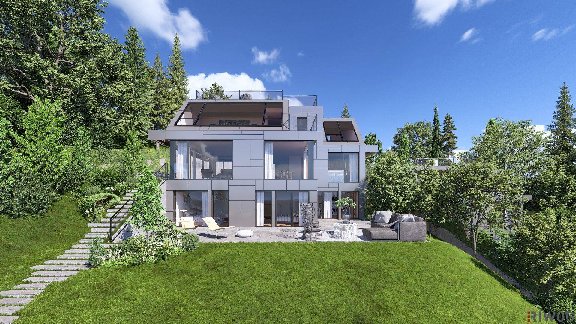 Baubewilligte Villa mit viel Platz in Grünruhelage - Mehr