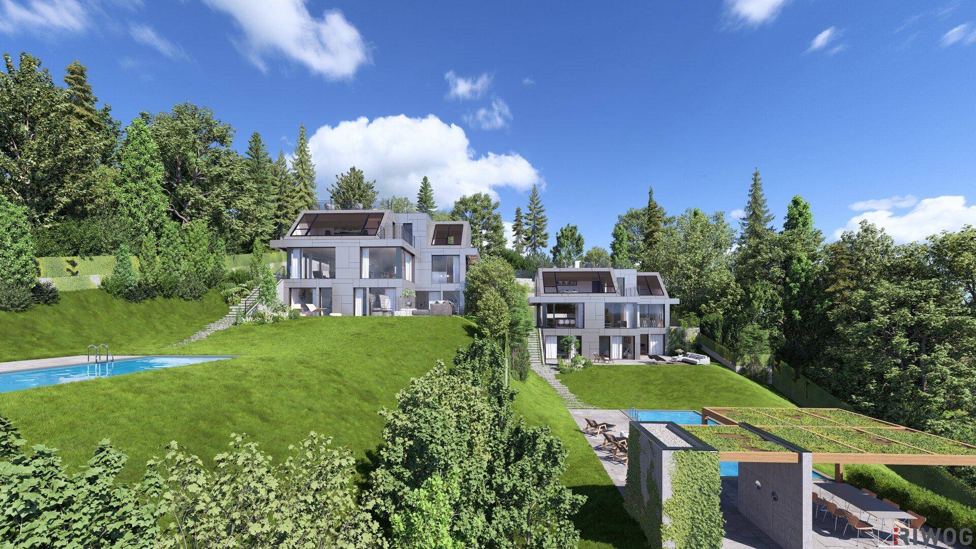 Baubewilligte Villa mit viel Platz in Grünlage - Ansicht 3
