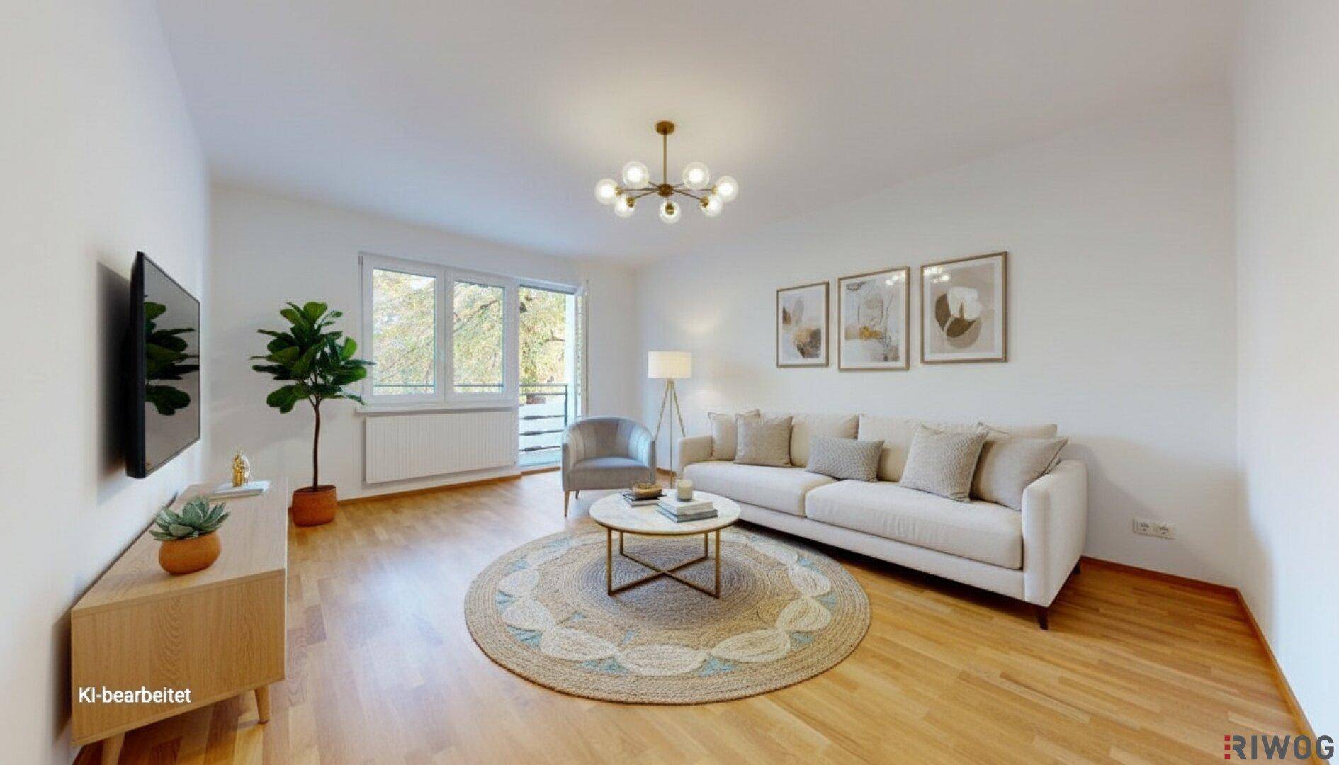 Wohnzimmer KI-Bearbeitet
