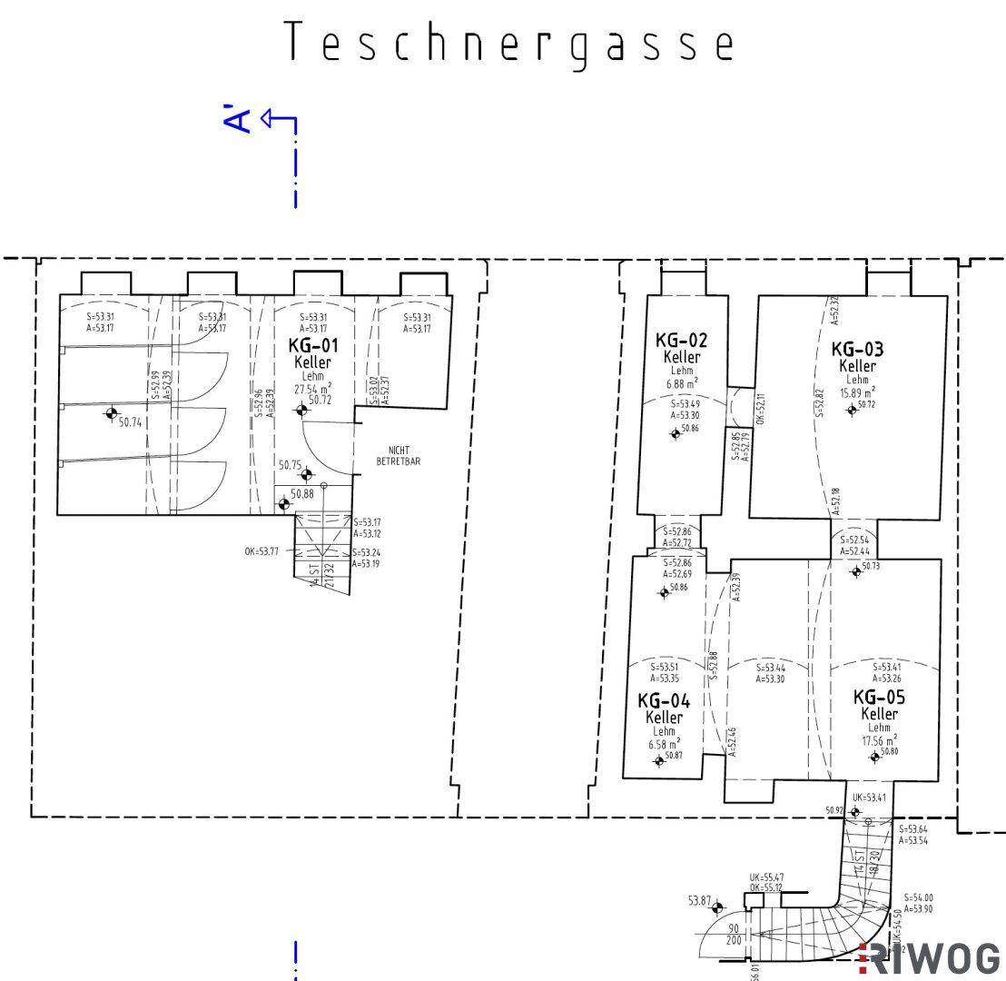 Kellergeschoss Vermessungsplan