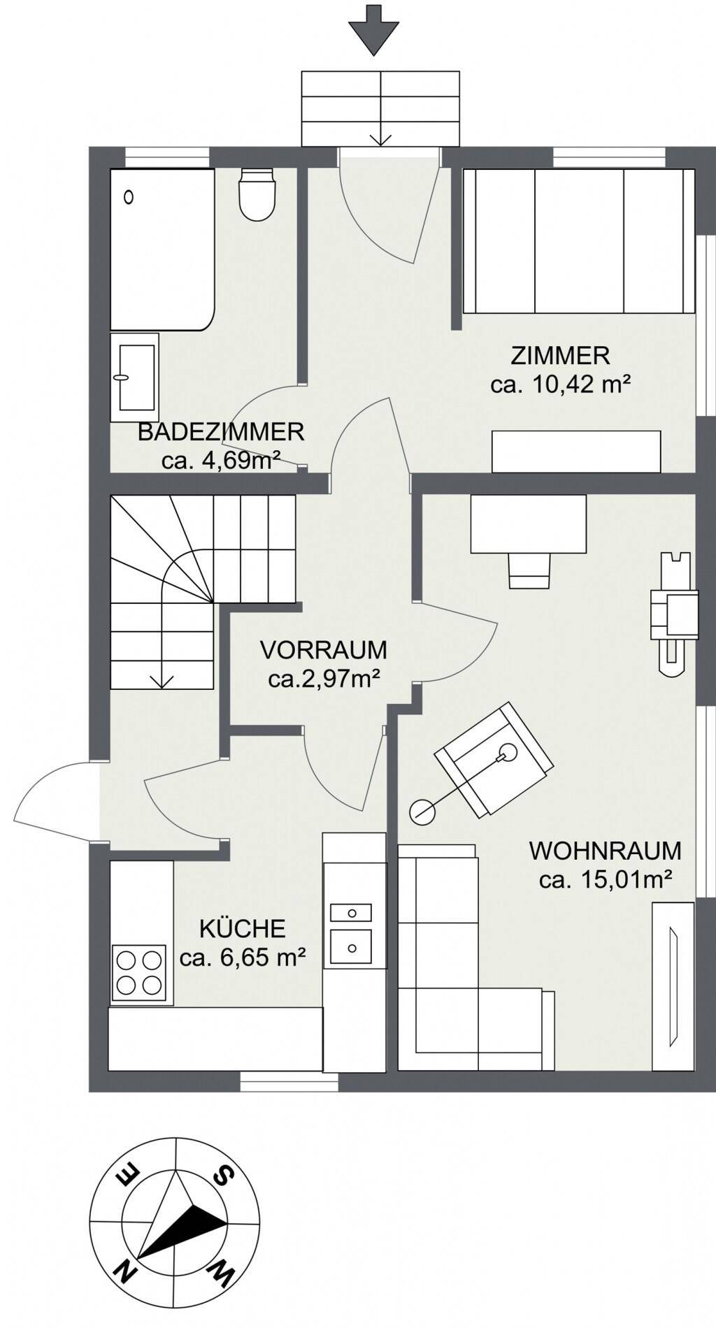 Grundriss EG - Skizze