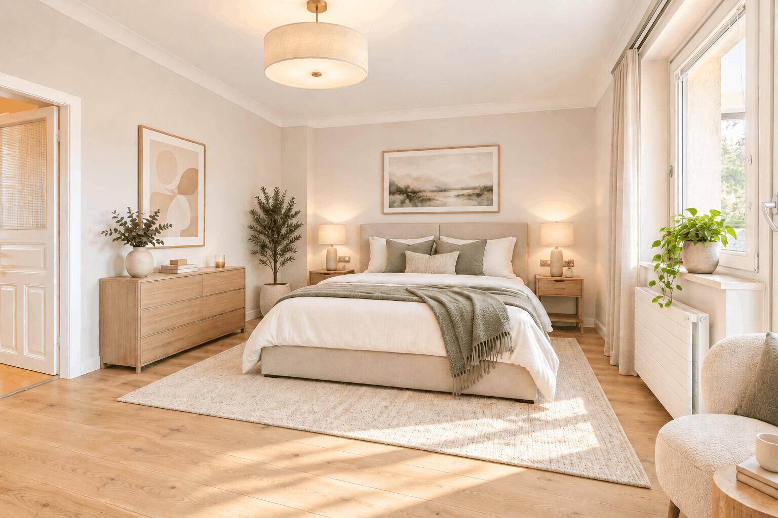 Renovierungsvorschlag Schlafzimmer (KI-generiert)