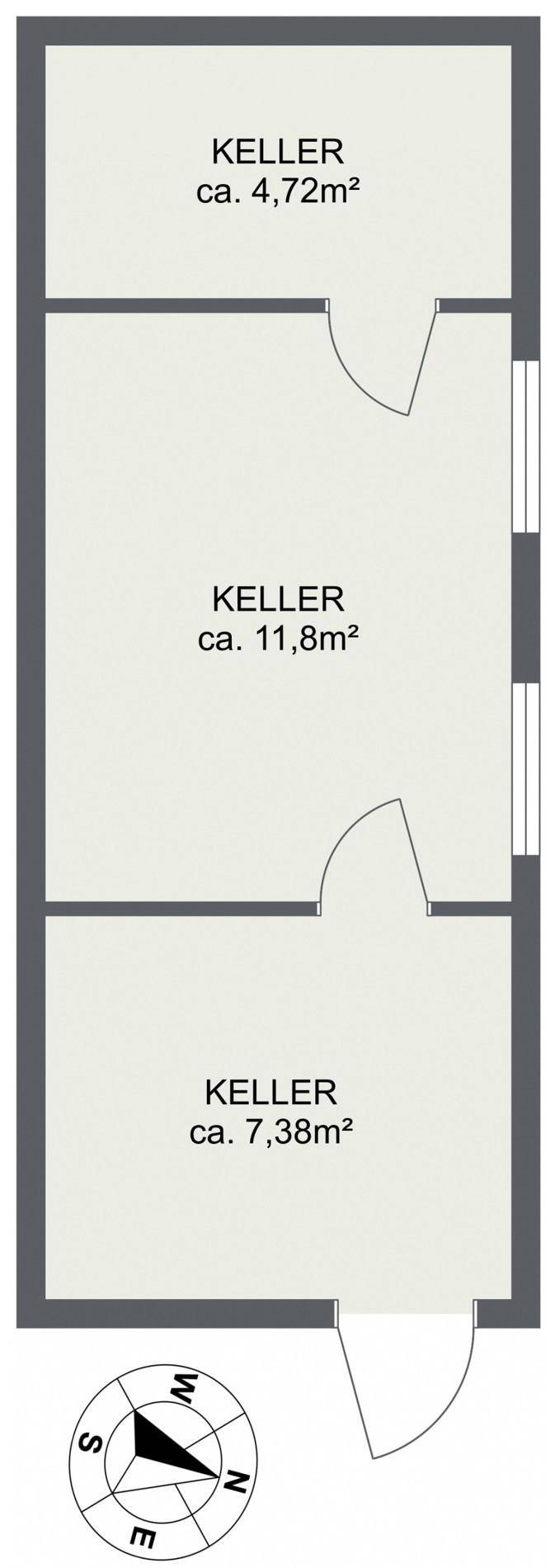 Grundriss Skizze - Keller