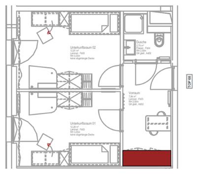 Möblierte 2-Zimmer-Wohnung mit Terrasse, 36 m², Floridsdorf, Floridsdorf