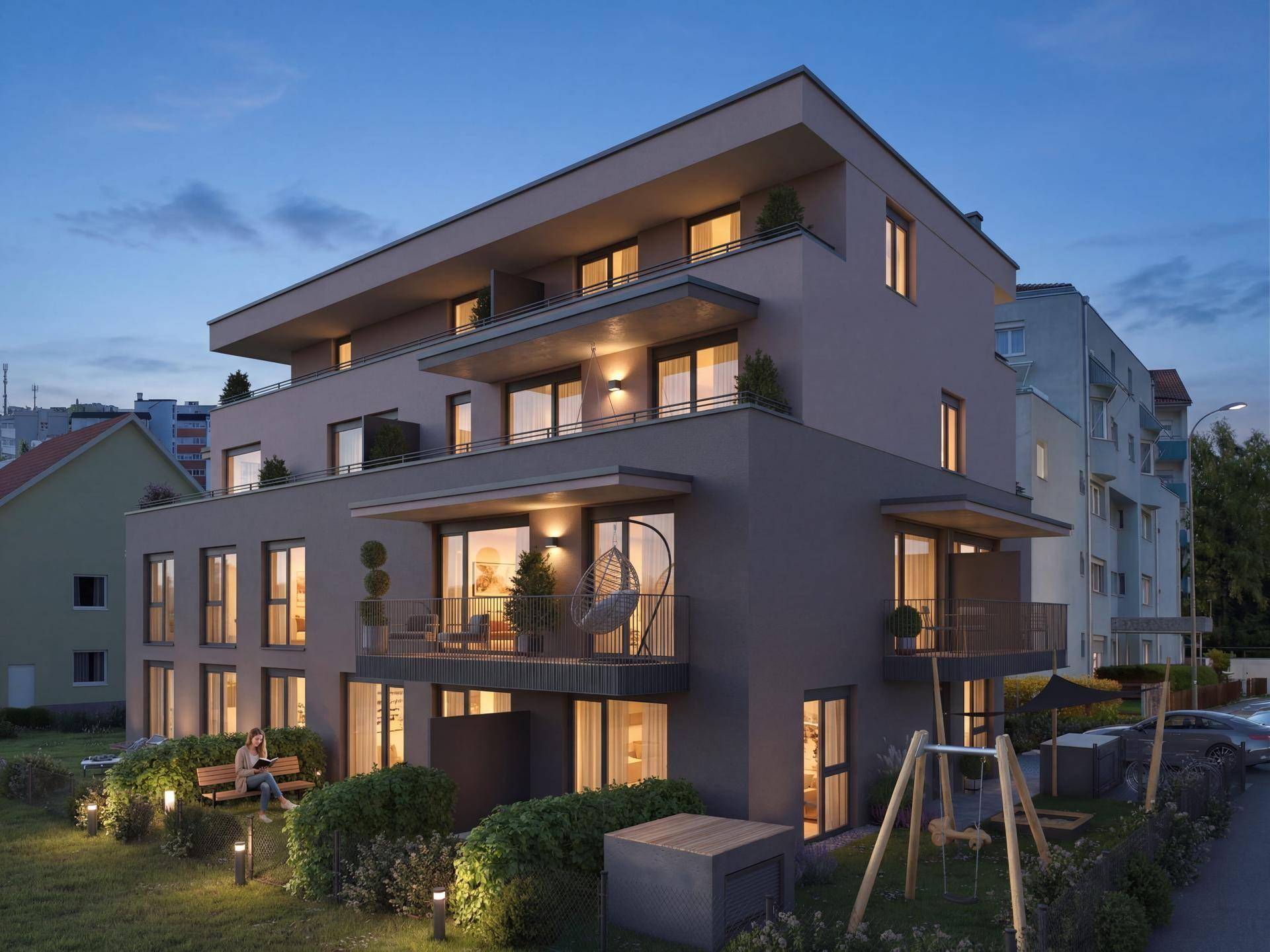 Carsima Andrechtstraße STraßenperspektive 300326 Abendvariante