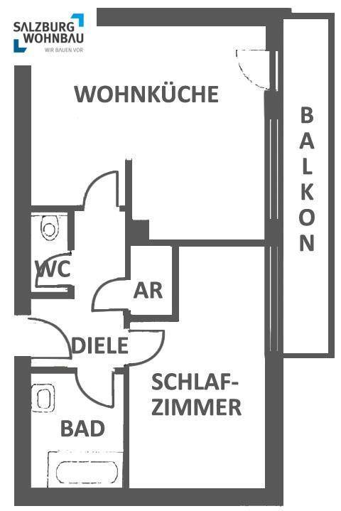 Wohnungsplan Top 1 EG