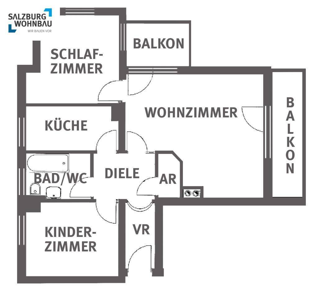 Wohnungsplan Top 6 1.OG