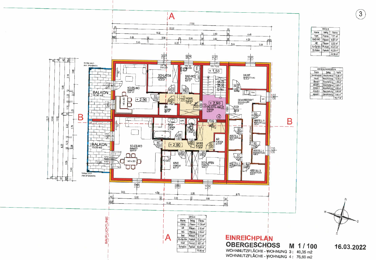 Plan Obergeschoss